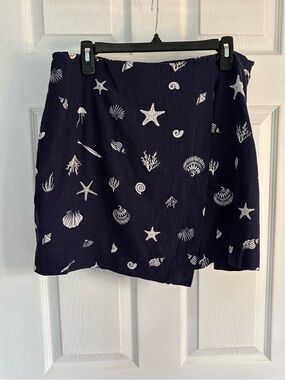 Linen Skort Beach Sea Shells Ocean